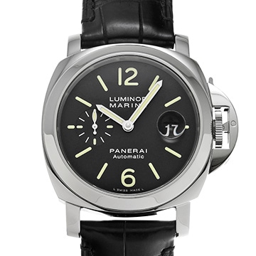 パネライ ルミノールマリーナ オートマティック PAM00104 ブラック メンズ 時計 【中古】【wristwatch】
