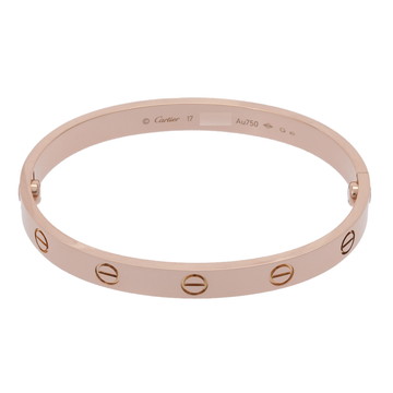 カルティエ ラブブレスレット #17 新型 ゴールド K18ピンクゴールド PG レディース ジュエリー 【中古】【jewelry】