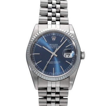 ロレックス デイトジャスト 36 16234 ブルー メンズ 時計 【中古】【wristwatch】