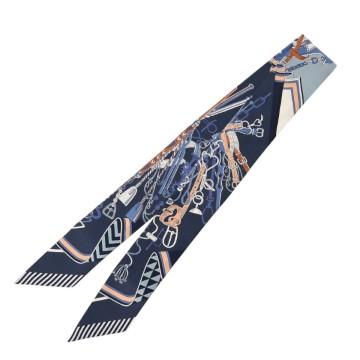 エルメス ツイリー BOUQUETS SELLIER マルチカラー 062842S シルク100％ レディース 【新品】【other】
