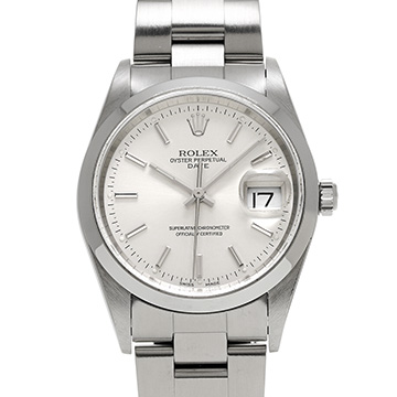 ロレックス オイスターパーペチュアル デイト 15200 シルバー メンズ 時計 【中古】【wristwatch】