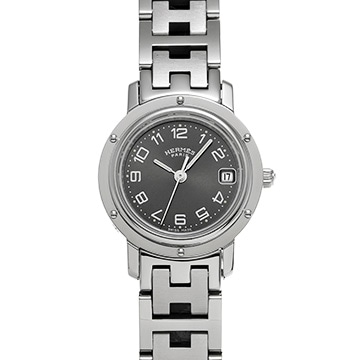 エルメス クリッパー CL4.210.230/3758 グレー レディース 時計 【中古】【wristwatch】