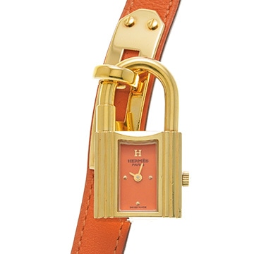 エルメス ケリーウォッチ KE1.201 オレンジ レディース 時計 【中古】【wristwatch】