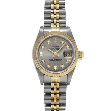 ロレックス デイトジャスト 79173G グレー/ダイヤモンド レディース 時計 【中古】【wristwatch】
