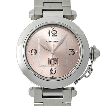 カルティエ パシャC ビッグデイト W31058M7 ピンク ユニセックス 時計 【中古】【wristwatch】