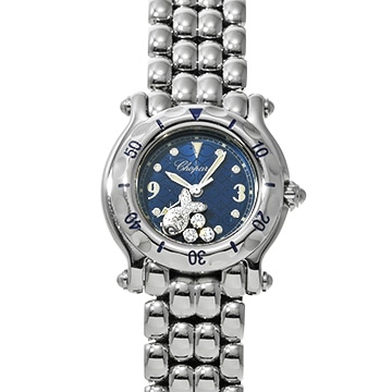 ショパール ハッピースポーツ ハッピーフィッシュ 27/8923 ブルー/ダイヤモンド レディース 時計 【中古】【wristwatch】