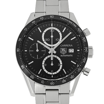 タグ ホイヤー カレラ キャリバー16 クロノグラフ CV2010.BA0786 ブラック メンズ 時計 【中古】【wristwatch】
