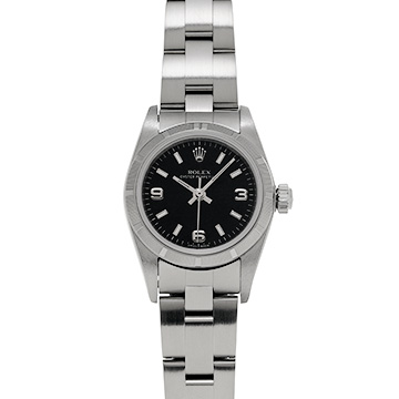 ロレックス オイスターパーペチュアル 76030 ブラック レディース 時計 【中古】【wristwatch】