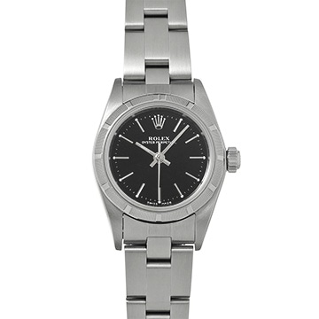 ロレックス オイスターパーペチュアル 76030 ブラック レディース 時計 【中古】【wristwatch】