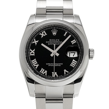 ロレックス デイトジャスト 116200 ブラック メンズ 時計 【中古】【wristwatch】