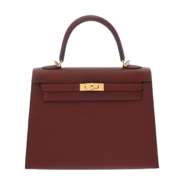 エルメス ケリー25 外縫い 2WAY ルージュアッシュ ヴォーエプソン レディース バッグ 【新品】【bag】