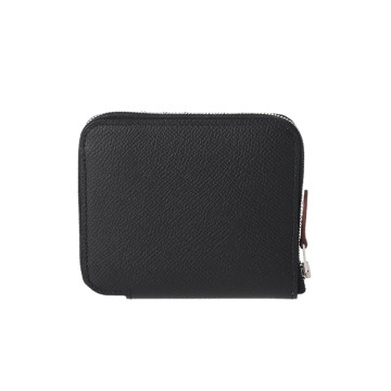 エルメス アザップ コンパクトシルクイン ブラック ヴォーエプソン レディース 財布 【未使用】【purse】
