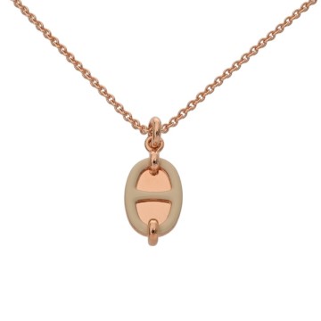 エルメス ネックレス ミニ・マイヨン クレーム/ローズゴールド金具 エナメル レディース ジュエリー 【新品】【jewelry】