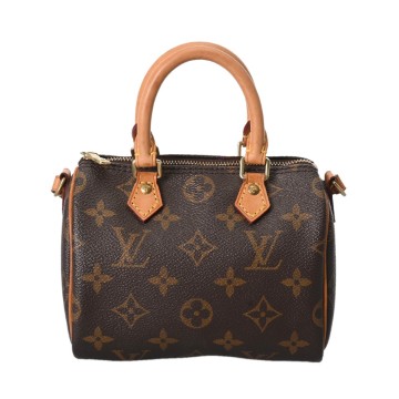 ルイ ヴィトン モノグラム ナノ スピーディ ブラウン M61252 モノグラムキャンバス レディース バッグ 【中古】【bag】