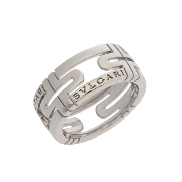 ブルガリ パレンテシ リング #48 シルバー K18ホワイトゴールド WG レディース ジュエリー 【中古】【jewelry】