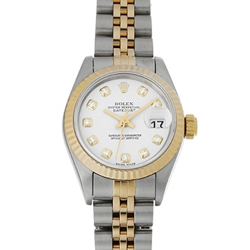 ロレックス デイトジャスト 69173G ホワイト/ダイヤモンド レディース 時計 【中古】【wristwatch】