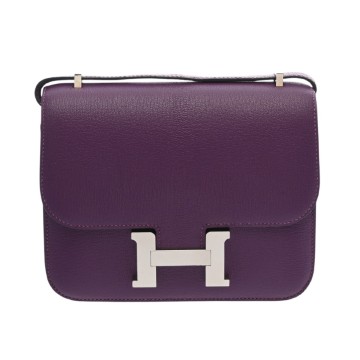 エルメス コンスタンス3 18 ミロワール ブルーアネモネ シェーブル・ミゾール レディース バッグ 【中古】【bag】