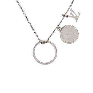 ルイ ヴィトン リングネックレス シルバー M62485 メタル メンズ ジュエリー 【中古】【jewelry】