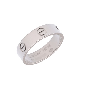 カルティエ ミニラブリング #58 シルバー B4084758 K18ホワイトゴールド WG レディース ジュエリー 【中古】【jewelry】