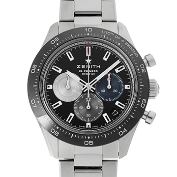 ゼニス クロノマスター エル・プリメロ スポーツ 03.3100.3600/21.M3100 ブラックラッカー メンズ 時計 【中古】【wristwatch】