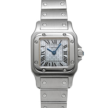 カルティエ サントス ガルベ SM W20064D6 ブルー レディース 時計 【中古】【wristwatch】