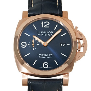 パネライ ルミノールマリーナ ゴールドテック PAM01112 ブルー メンズ 時計 【中古】【wristwatch】