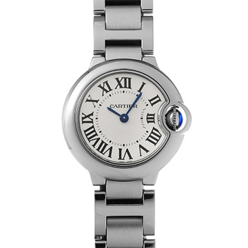 カルティエ バロンブルー ドゥ カルティエ 28mm W69010Z4 シルバー レディース 時計 【中古】【wristwatch】