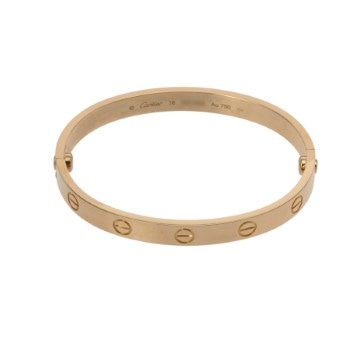 カルティエ ラブブレスレット #16 新型 ゴールド K18イエローゴールド YG レディース ジュエリー 【中古】【jewelry】