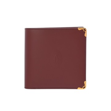 カルティエ マストライン ボルドー L30004561 レザー レディース 財布 【中古】【purse】