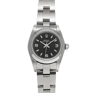 ロレックス オイスターパーペチュアル 76080 ブラック レディース 時計 【中古】【wristwatch】