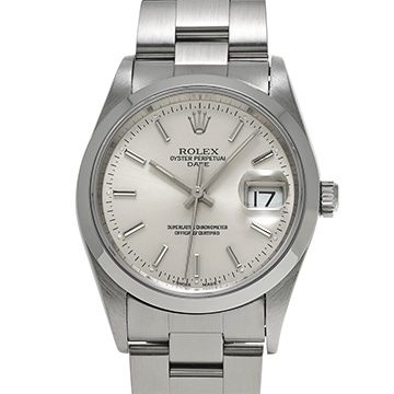 ロレックス オイスターパーペチュアル デイト 15200 シルバー メンズ 時計 【中古】【wristwatch】