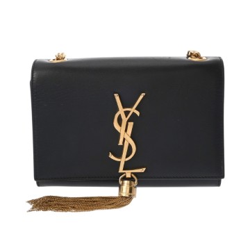 サンローラン ケイト チェーンショルダーバッグ ブラック 354120 レザー レディース バッグ 【中古】【bag】
