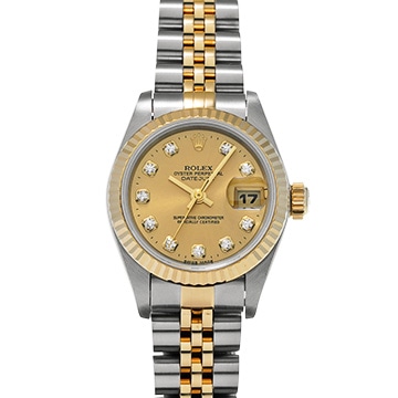 ロレックス デイトジャスト 69173G シャンパン/ダイヤモンド レディース 時計 【中古】【wristwatch】