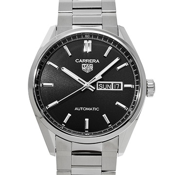 タグ ホイヤー カレラ キャリバー5 デイデイト WBN2010.BA0640 ブラック メンズ 時計 【中古】【wristwatch】