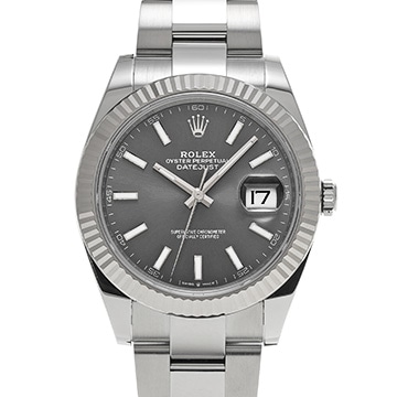 ロレックス デイトジャスト 41 126334 ブライトブラック メンズ 時計 【中古】【wristwatch】