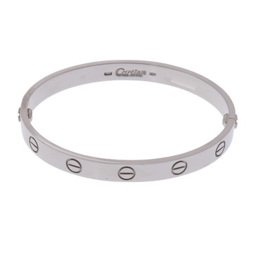 カルティエ ラブブレスレット #16 旧型 シルバー K18ホワイトゴールド WG レディース ジュエリー 【中古】【jewelry】