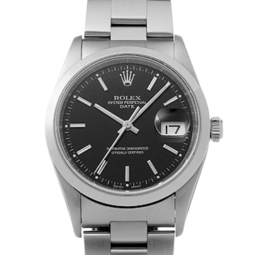 ロレックス オイスターパーペチュアル デイト 15200 ブラック メンズ 時計 【中古】【wristwatch】