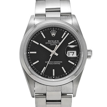 ロレックス オイスターパーペチュアル デイト 15200 ブラック メンズ 時計 【中古】【wristwatch】