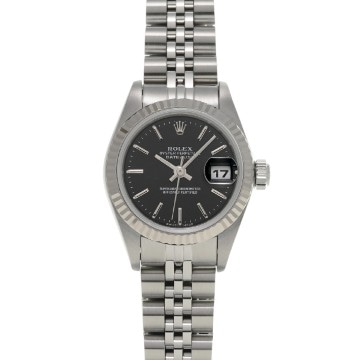 ロレックス デイトジャスト 79174 ブラック レディース 時計 【中古】【wristwatch】