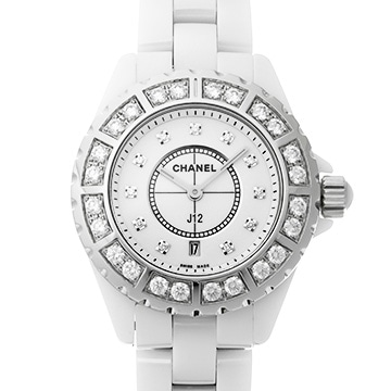 シャネル J12 33MM H2429 ホワイト/ダイヤモンド レディース 時計 【中古】【wristwatch】