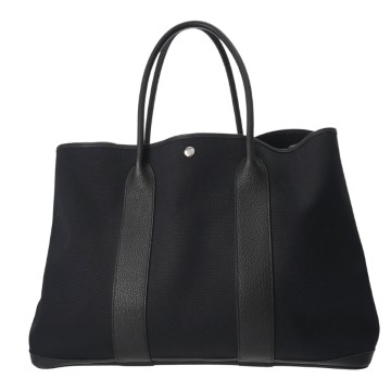 エルメス ガーデンパーティ 49 ヴォヤージュ  ブラック トワルオフィシェ/ネゴンダ レディース バッグ 【中古】【bag】