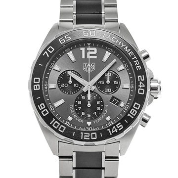 タグ ホイヤー フォーミュラ1 クォーツ クロノグラフ CAZ1011.BA0843 グレー/ブラック メンズ 時計 【中古】【wristwatch】