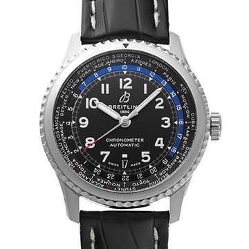 ブライトリング アビエーター 8 B35 オートマチック ユニタイム 43 AB3521U41B1P1 ブラック メンズ 時計 【中古】【wristwatch】