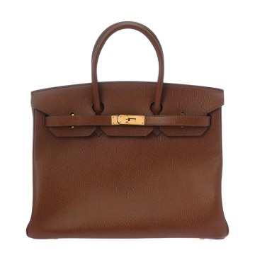 エルメス バーキン 35 ハバナ アルデンヌ ユニセックス バッグ 【中古】【bag】