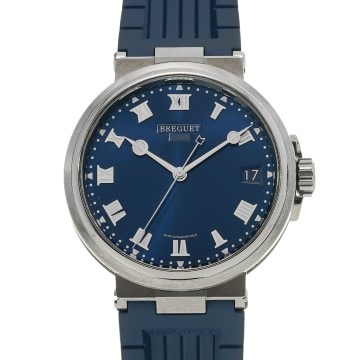 ブレゲ マリーン 5517TI/Y1/5ZU ブルー メンズ 時計 【中古】【wristwatch】