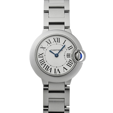 カルティエ バロンブルー ドゥ カルティエ 28mm W69010Z4 シルバー レディース 時計 【中古】【wristwatch】