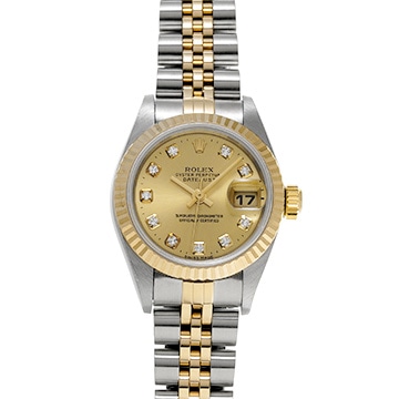 ロレックス デイトジャスト 79173G シャンパン/ダイヤモンド レディース 時計 【中古】【wristwatch】