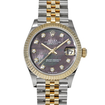ロレックス デイトジャスト 31 278273NG ブラックシェル/ダイヤモンド ユニセックス 時計 【中古】【wristwatch】