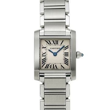 カルティエ タンクフランセーズ SM W51008Q3 シルバー レディース 時計 【中古】【wristwatch】