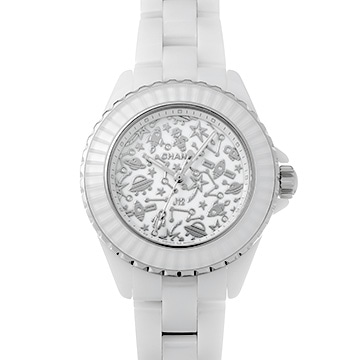 シャネル J12 コズミック H7990 ホワイト/ダイヤモンド レディース 時計 【中古】【wristwatch】